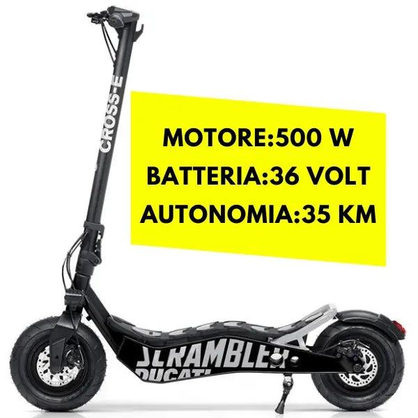 Ducati Scrambler Cross E Design sportivo Super Monopattino